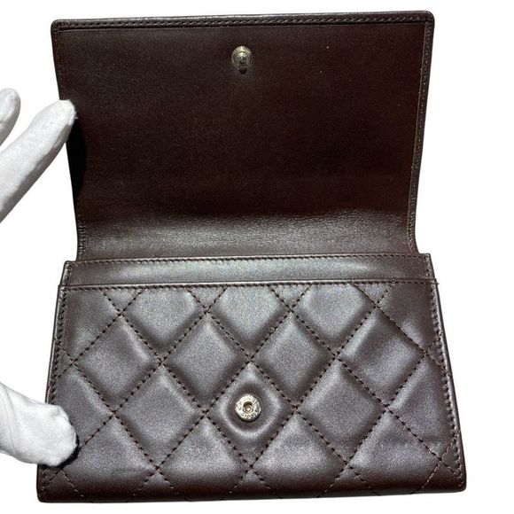 Em07002 Chanel Women's Wallet Cambon Bifold Wallet Brown And Orange - Picture 3 of 16